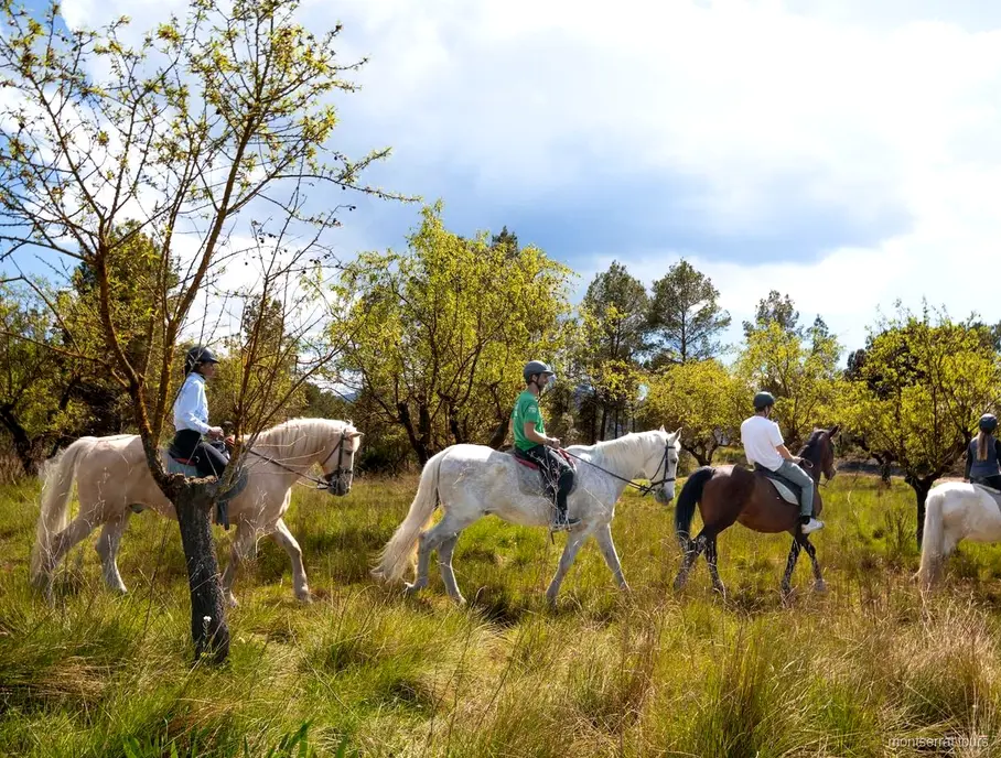 Paseo guiado por el Parque Natural de Montserrat antes del paseo a caballo