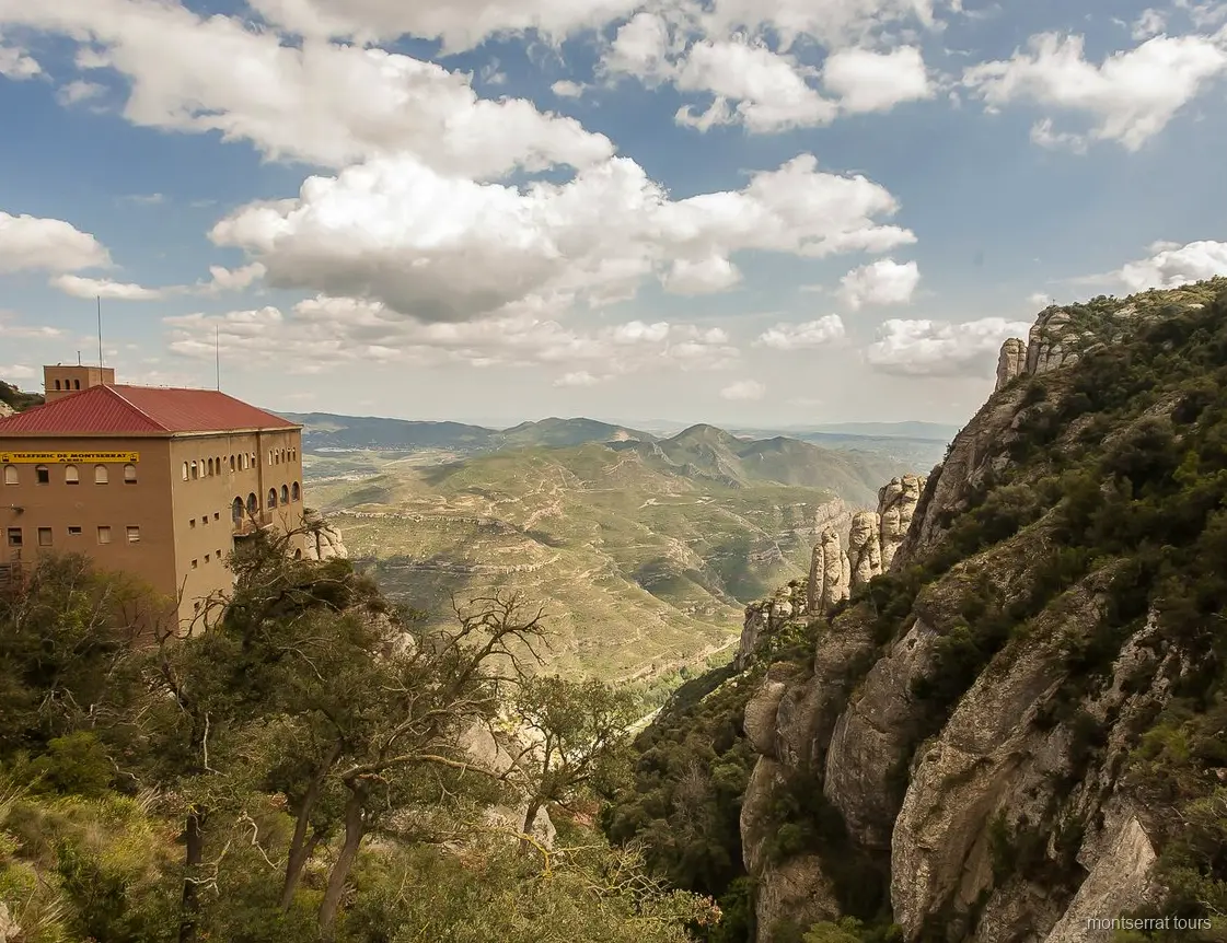 Traditional Catalan lunch dish served at the Montserrat restaurant included in the ticket